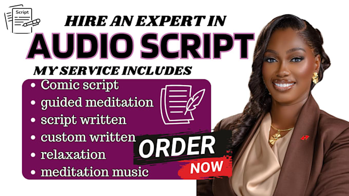 l create engaging audio scripts for podcasts and voice overs
