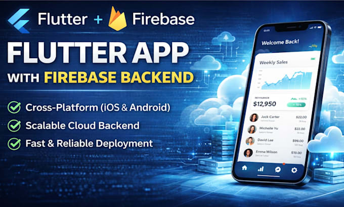 develop a flutter mobile app with firebase integration
