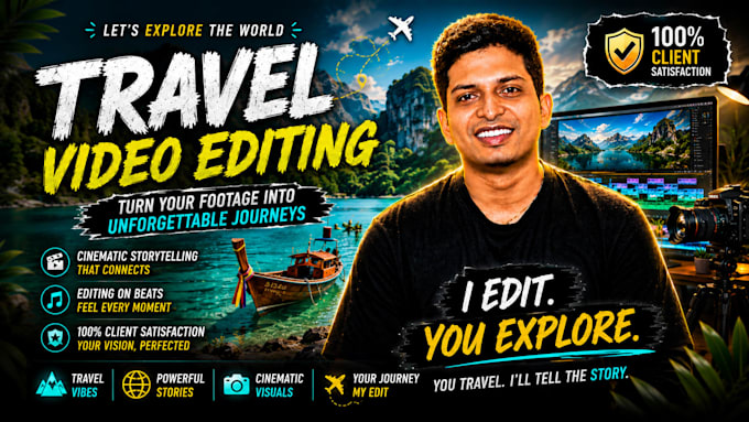 edit cinematic travel videos vlog drone gopro footage