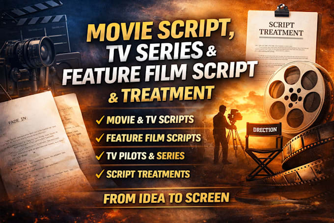 write a screenplay, TV pilot, script treatment, or feature film