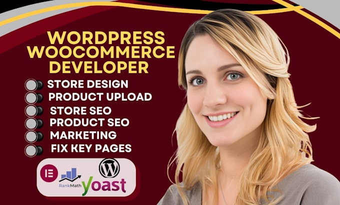 design fix woocommerce wordpress webshop  elementor pro website printful store