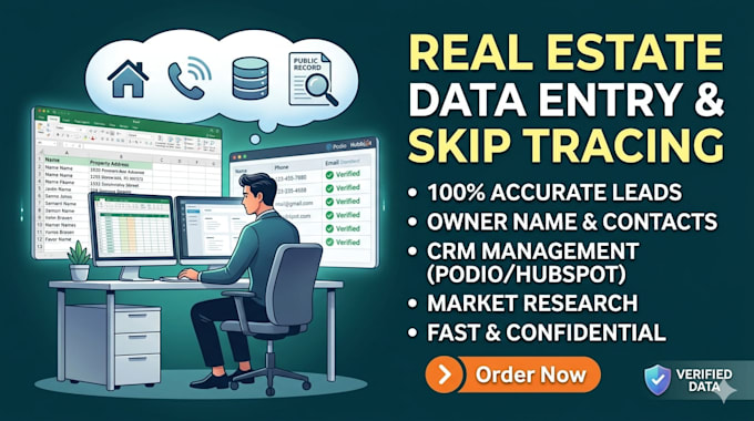do professional real estate data entry and property research
