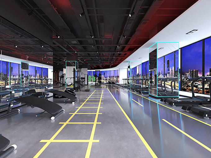 do 3d cgi gym 3d climbing gym bouldering gym design