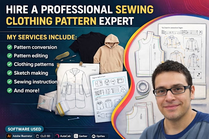 be your sewing pattern for custom garment pattern  grading in pdf and dxf files