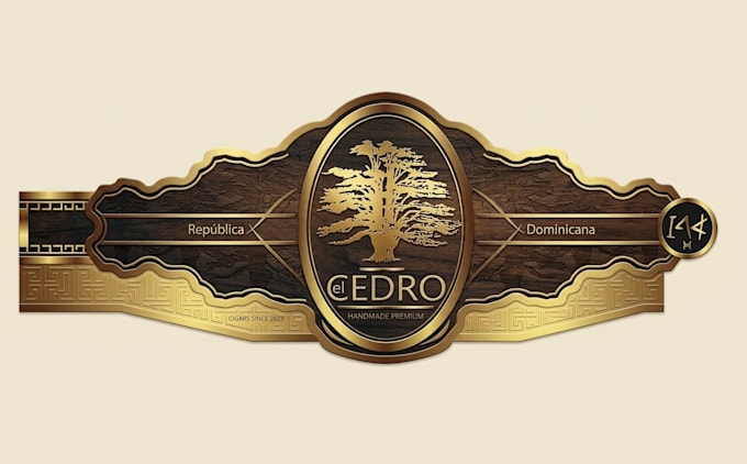 do modern cigar band, cigar label, cigar logo cigar box design
