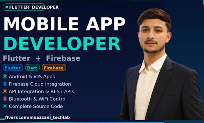 develop flutter mobile app with firebase and API integration