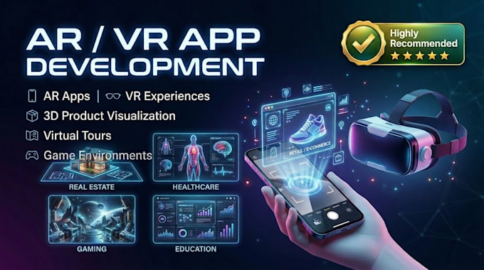 develop ar app, VR experience, webar augmented reality app for ios, android