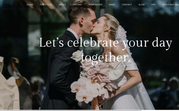 build squarespace cinematic wedding website event filmmaker videography