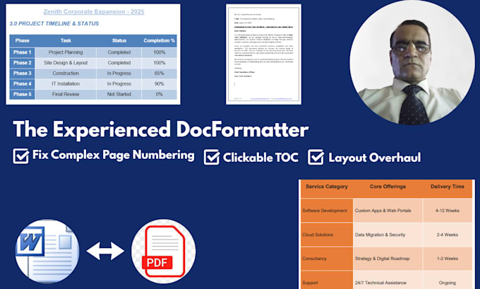fix complex layout issues and page numbering in ms word