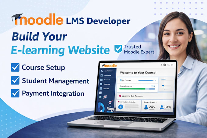 set up moodle lms, install moodle and create elearning courses setup