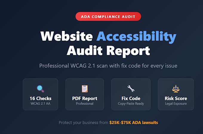 audit your website for ada accessibility and wcag compliance