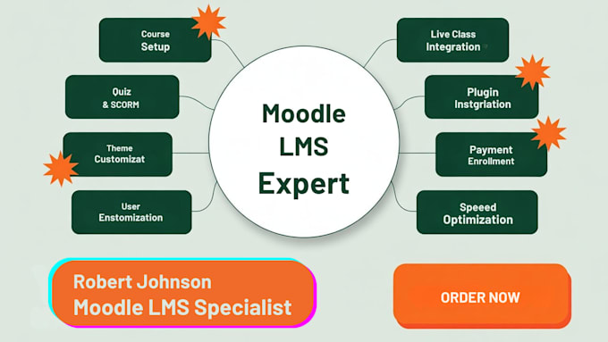 set up your moodle lms with courses, quizzes, scorm, and live class integration