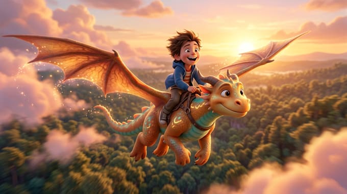 create 3d ai cartoon character in pixar style