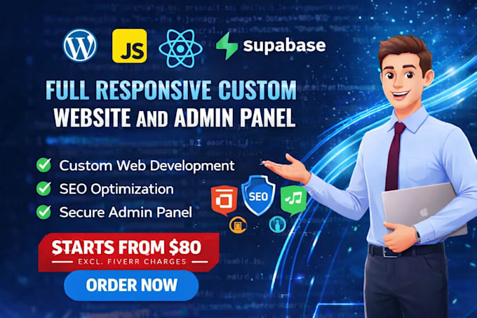 make fully reponsive website and SEO for your business starting from 90