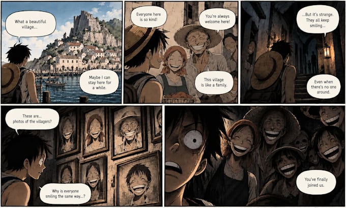 do comic book, manga, webtoon or graphic novel illustrations