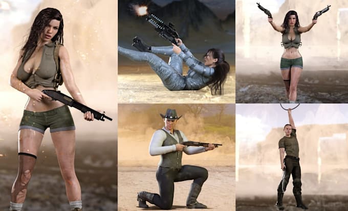 do realistic 3d character design, 3d game character modeling, unreal engine 3d