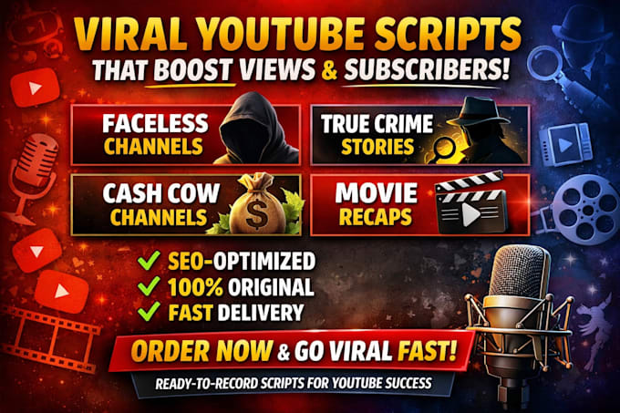 be youtube script writer, documentary video script, short drama, script writing