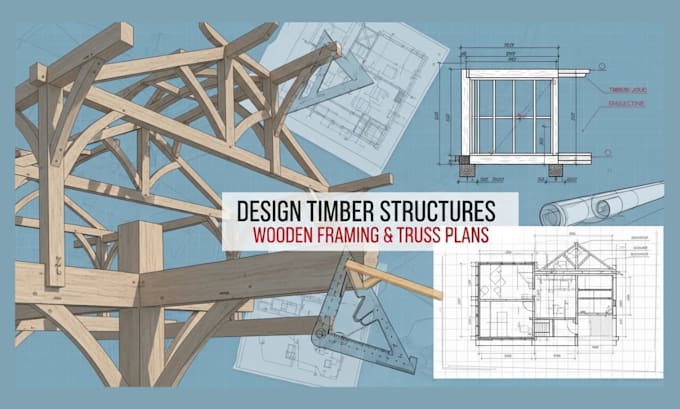 design timber structures, wooden framing, and truss plans