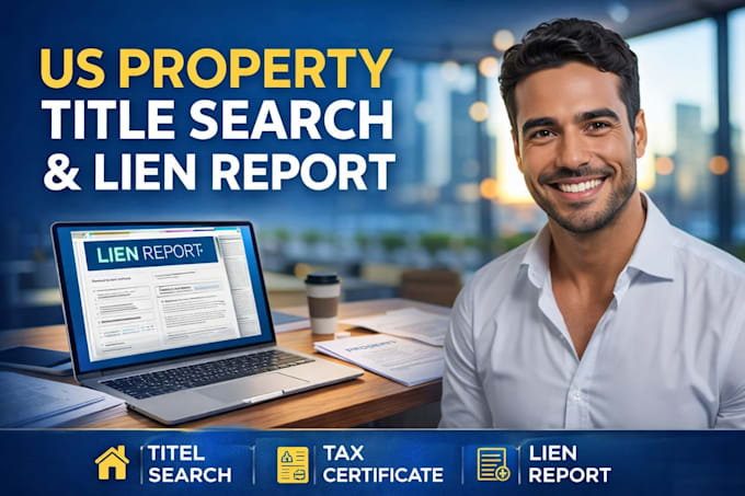 provide a US property title search, tax certificates and lien report