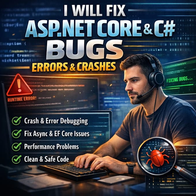 fix aspnet core and csharp bugs errors and crashes