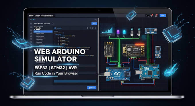 build a browser arduino simulator for esp32, stm32, with avr emulation
