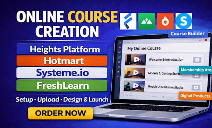 do online course creation heights platform hotmart systeme io freshlearn website