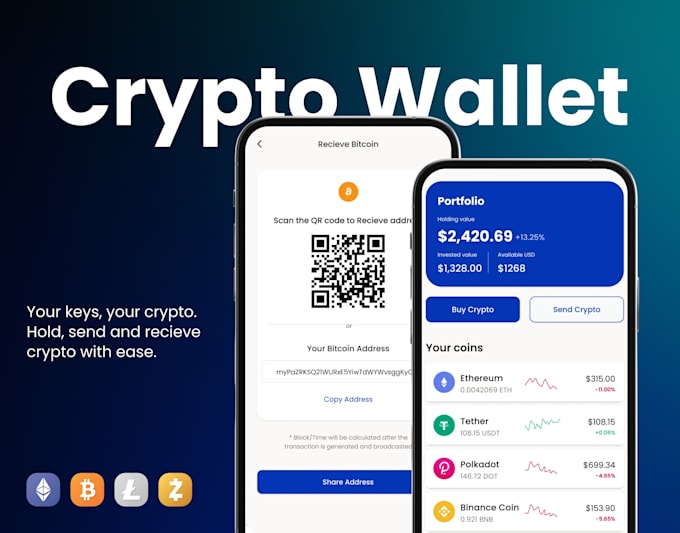 develop crypto wallet app or exchange website