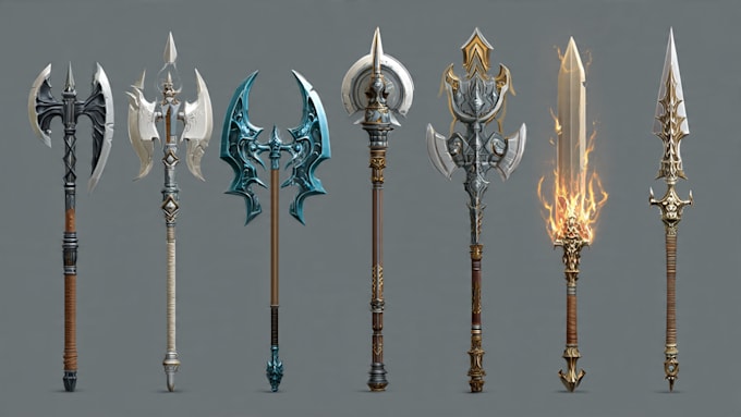 draw your  fantasy weapon designs