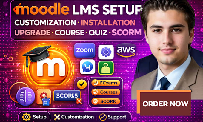 develop moodle, e learning website, create moodle courses, moodle installation