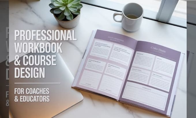 design a professional workbook digital workbook course PDF for coaches educators