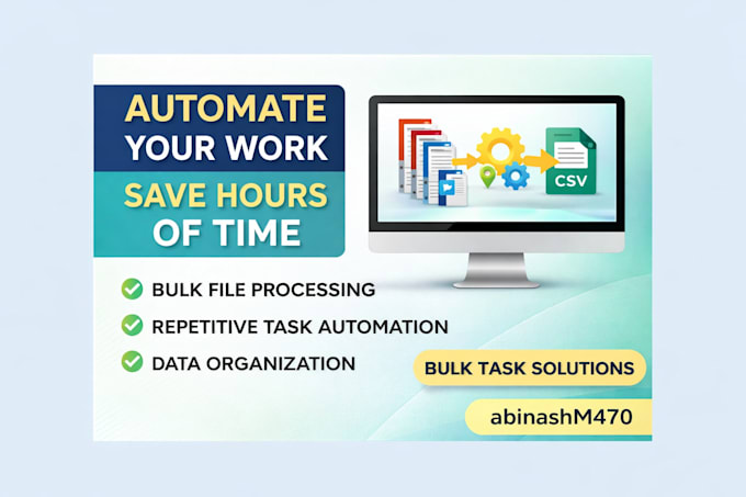 automate bulk file processing and repetitive tasks professionally
