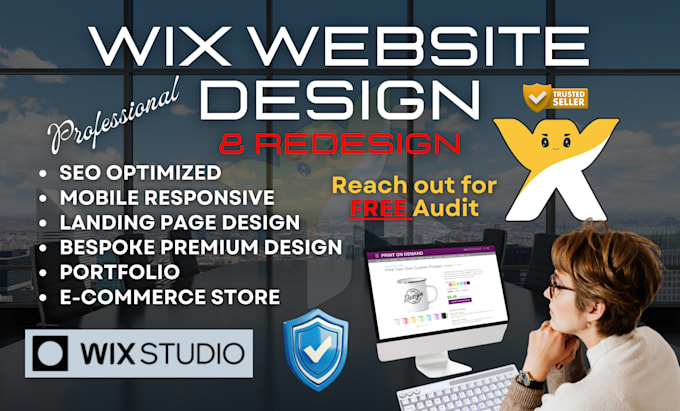 create your wix website design, redesign ecommerce development, wix landing page