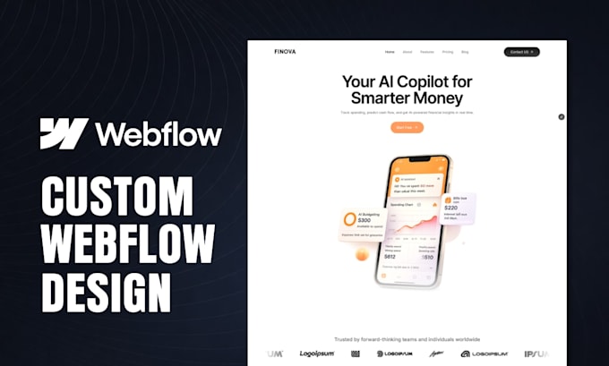 design a professional custom webflow website for your business