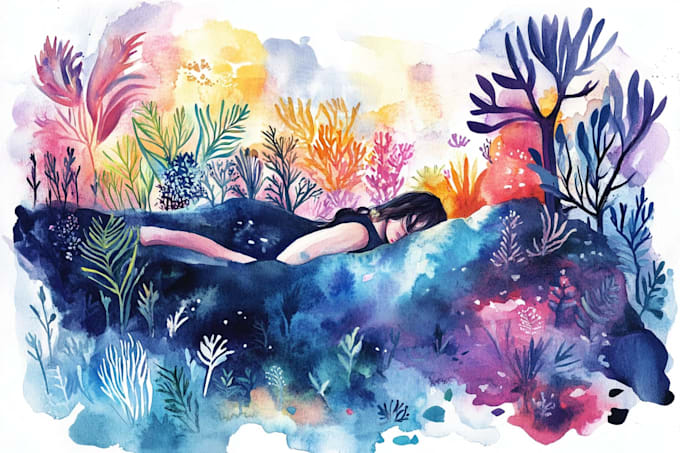 draw a unique watercolor illustration