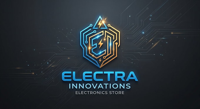 design a modern and professional electronics store logo