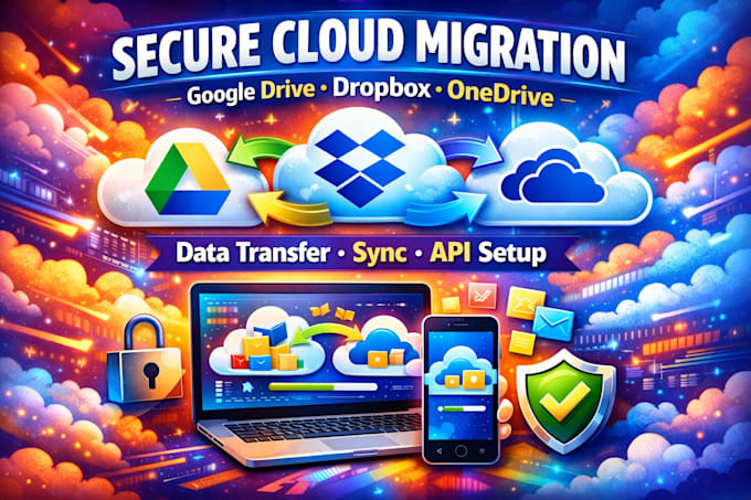 secure cloud migration google drive dropbox onedrive data transfer sync setupapi