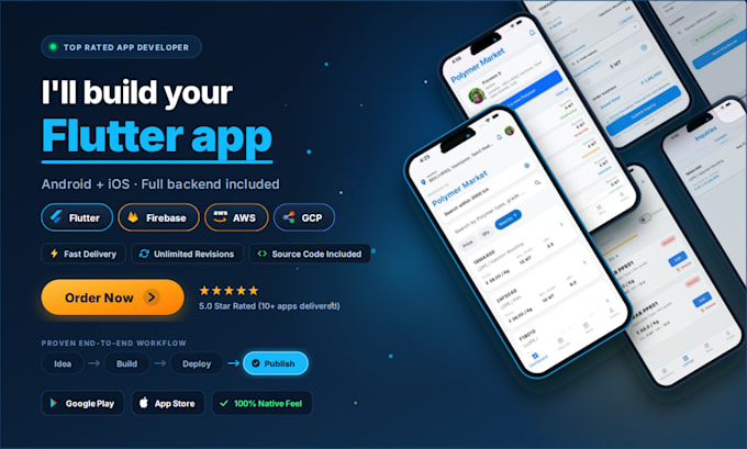 do android, ios and flutter mobile app development as app developer