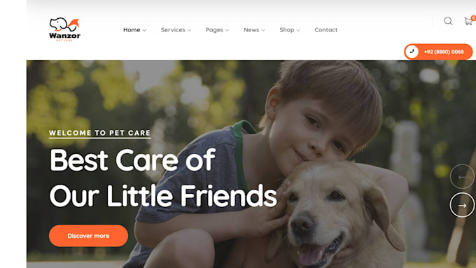 dog walking website pet sitting, pet grooming website on wordpress or wix