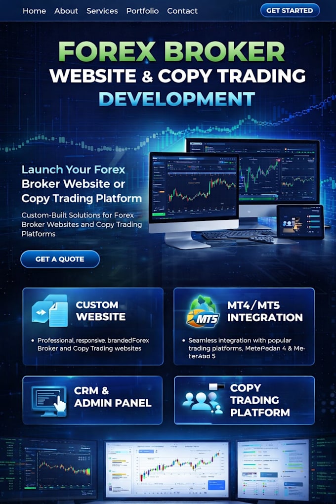 build forex broker website and forex trading platform, CRM, webtrader