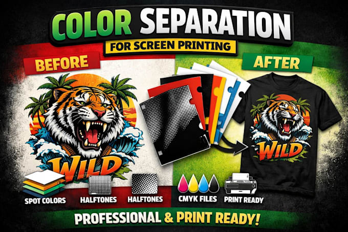 do color separations screen printing design