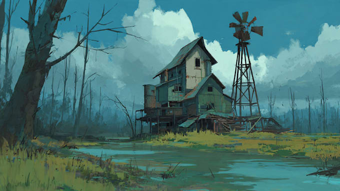 paint an environmental concept art