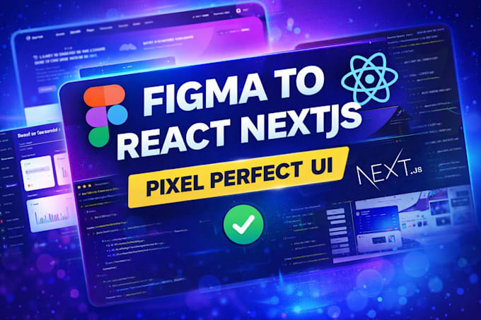 convert figma to react nextjs website
