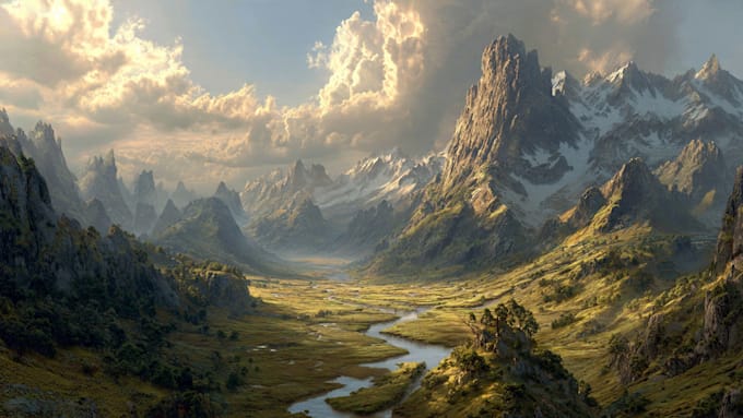design amazing fantasy landscape