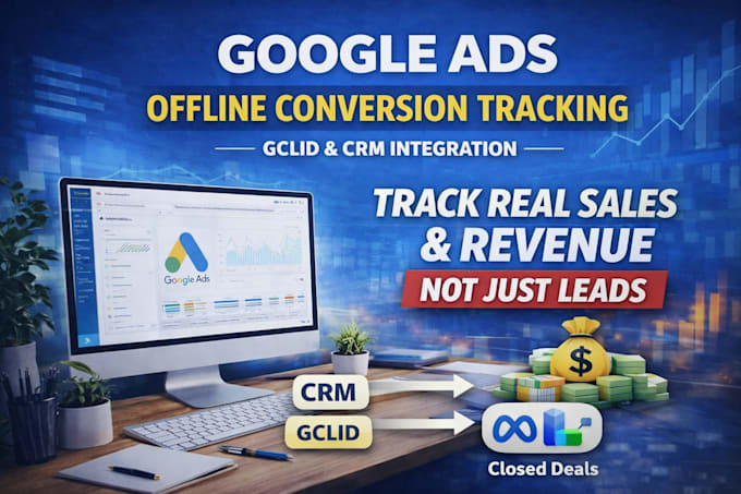 set up google ads offline conversion tracking with gclid and CRM integration