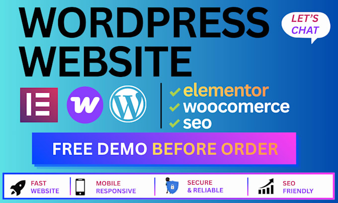 build a fast wordpress website with elementor and SEO