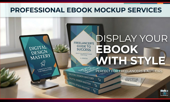 create professional 3d ebook mockups for digital products