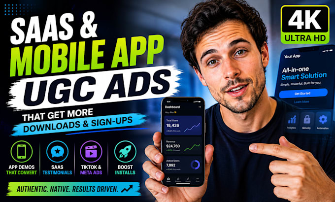 create saas and mobile app ugc video ads that convert