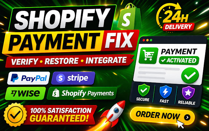 activate shopify payment to your website