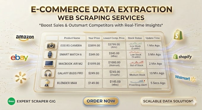 scrape ecommerce website data for 5 per page