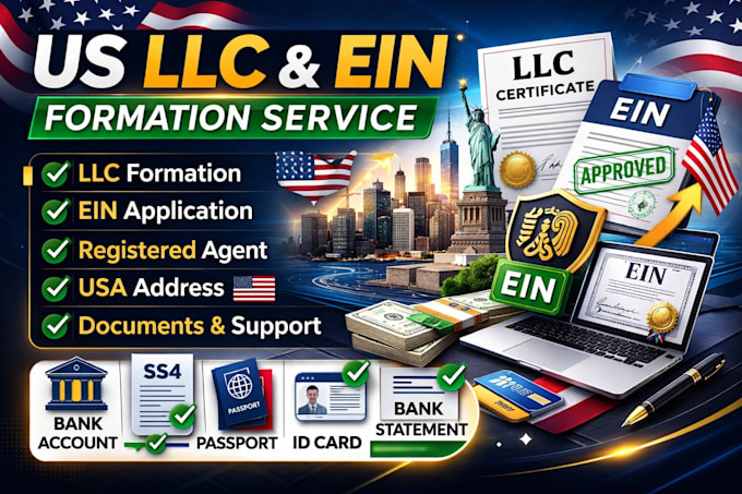 form a US llc for non residents with ein and full documents
